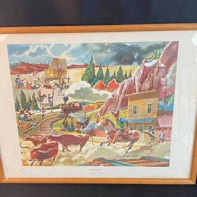 "Frontier Days" Western Watercolor Print by Aldren A. Watson 1954