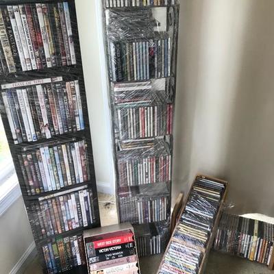 Lot #521 Cd’s,  DVD’s and VHS Tapes