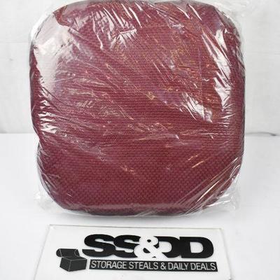 4 Chair Pads, Maroon w/ Non-Slip Underneath - New