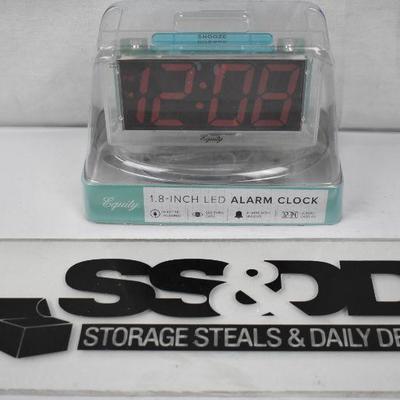 La Crosse Equity 30040 Jumbo Clear 1.8in. Red LED Electric Alarm Clock - New