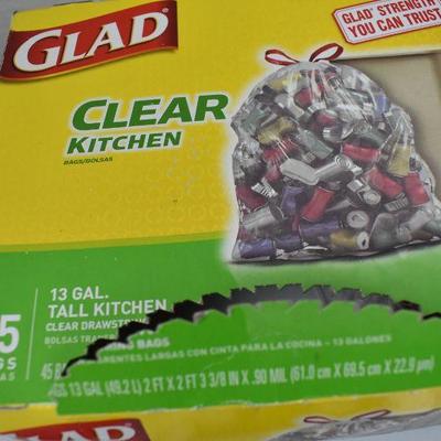 Trash Bags Lot: Glad 13 Gallon, Repurpose 13 Gal & Color Scents 8 Gallon - New