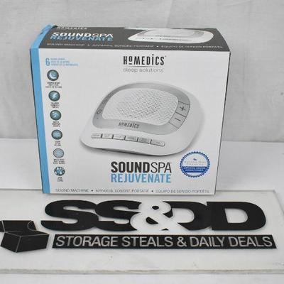 HoMedics Sound Spa Rejuvenate Portable Sound Machine,SS-2025. Open Box - New