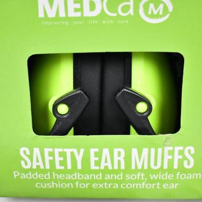 Child's Hearing Protection Ear Muffs - Lime Green, Noise Cancelling - New
