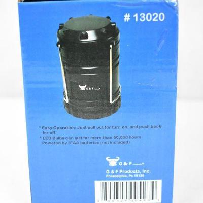2x Water Resistant Portable Ultra Bright LED Lantern Flashlight Black - New