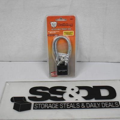 Bulldog Cases Single Pack Keyed Cable Trigger Lock w/Key - New