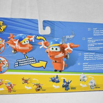 Super Wings Transform-a-Bots (Flip/Todd/Astra/Agent Chase) - New