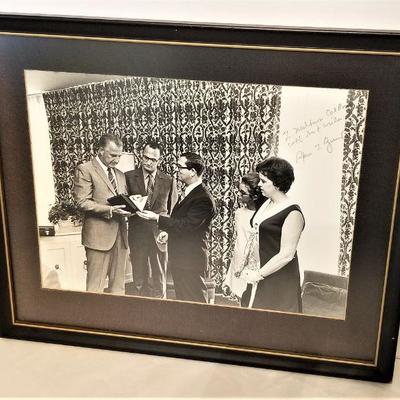Lot #1  In-person signed photo - Vice President Spiro Agnew