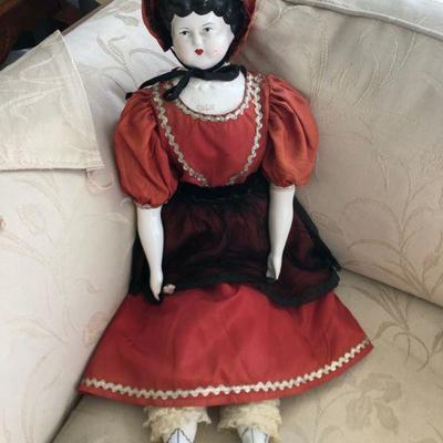 German Pet Name Doll - by Hertwig - Antique Porcelain China Doll name painted (