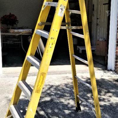 Lot #22  Six Foot Green Bull Resin/Aluminum Ladder