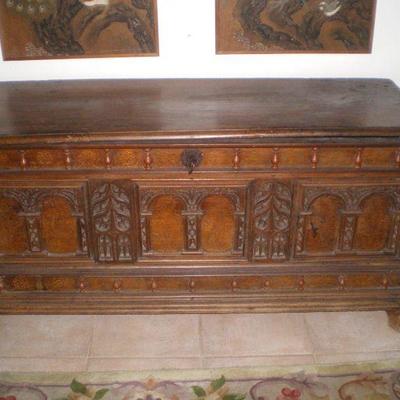 Beautiful Antique Carved Chest