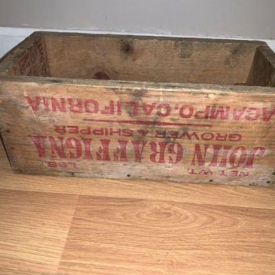 Antique Vintage Wooden Crate Box V. Bambacigno Ripon Special Grower & Shipper