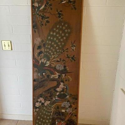 Vintage Two Panel Asian Screens