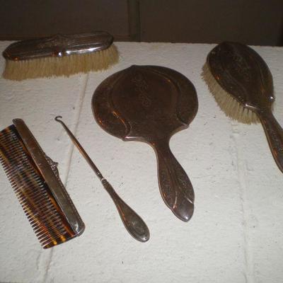 5 Piece Vintage Sterling Dresser Set