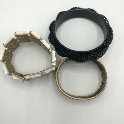 Jewelry lot, vintage bracelets, 3 pieces