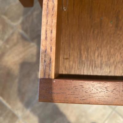 Lot # 108 Small Drop Leaf Single Drawer Table 