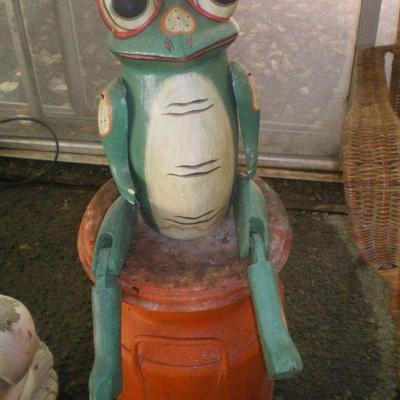Wooden Jointed Frog