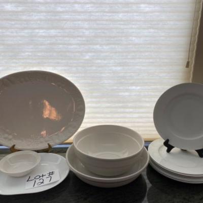 Lot # 127 Lot of White Serving Dishes 