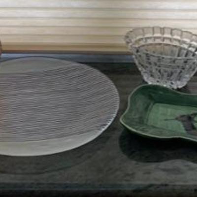 Lot # 128 Large Glass Serving Dishes