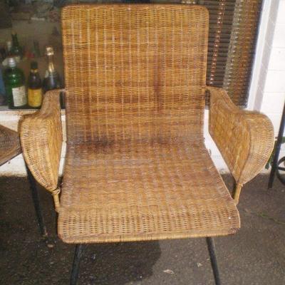 Vintage Wicker Arm Chair