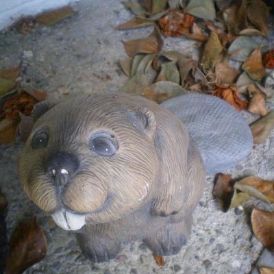Yard Art Cement Beaver
