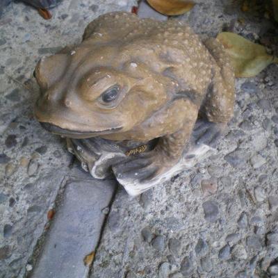 Yard Art Cement Frog