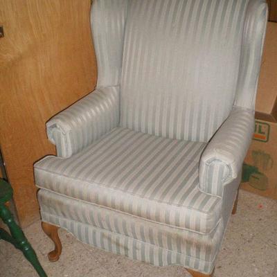 Vintage Upholstered Wing Chair