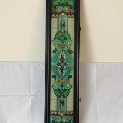 Lot #526 Stained Glass Style Window Decor