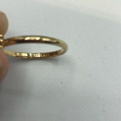 Goldtone Cubic Zircon CZ Solitaire Ring Size 10  