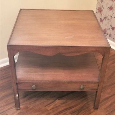 Lot #44  Vintage Kittering Side/Lamp Table with Drawer