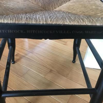Hitchcock Black Chair w/Rush Seat
