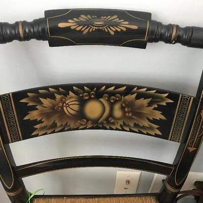 Hitchcock Black Chair w/Rush Seat