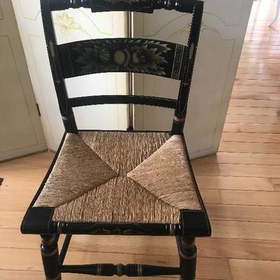 Hitchcock Black Chair w/Rush Seat