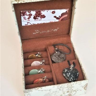 Lot #46  New in Box Amore semi-previous stone collection (necklace)