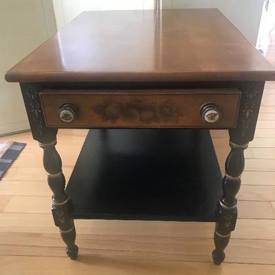 Hitchcock Solid Maple End Table w/one drawer