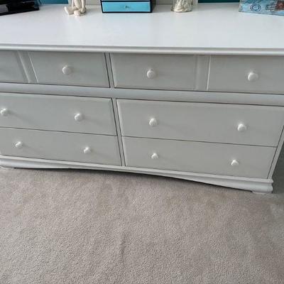 White Chest of Drawers with Mirror