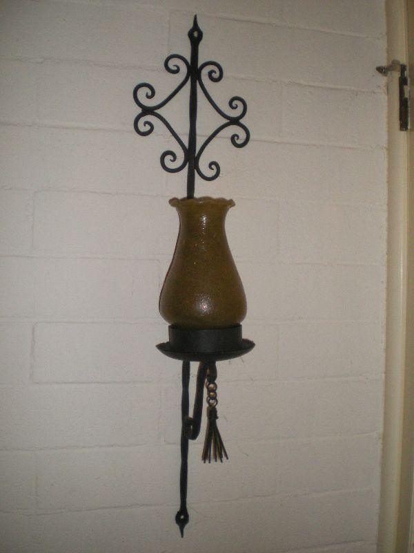 Vintage Wrought Iron Hanging Candle Holder