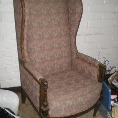 Vintage Upholstered Wing Chair