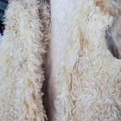 Curly sheep vest ala Sonny and Cher - Size large