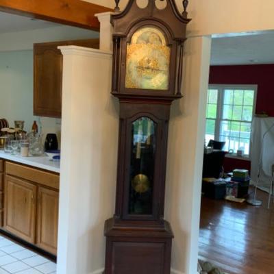 ANTIQUE 1920S  SETH THOMAS CHIPPENDALE GRANDFATHER / TALL CASE CLOCK