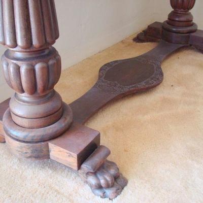 L115 - Antique Claw Foot Entry Table