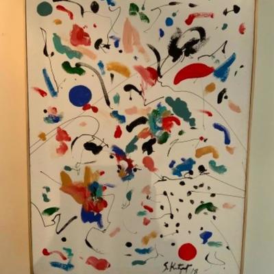 SIGNED CONTEMPORARY MODERNIST PAINTING