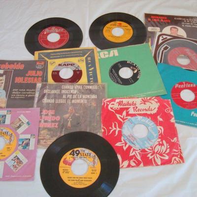 L120 - Various 45 rpm 7'' Vinyl Records Latin Hawaiian Oldies
