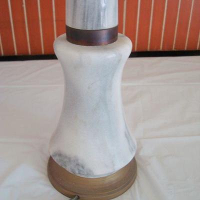 L121 - White Marble Stone Table Lamp 