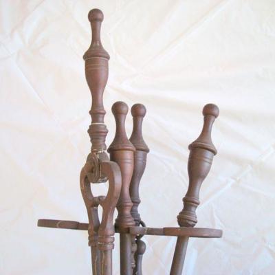 L124 - Set of Fireplace Hearth Chimney Tools