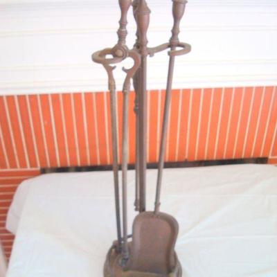 L124 - Set of Fireplace Hearth Chimney Tools