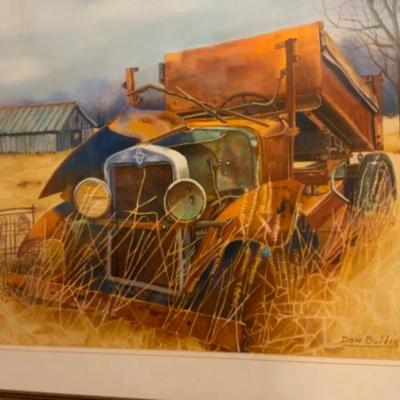 SIGNED DON BULLIS ORIGINAL WATERCOLOR â€œ DUMPEDâ€