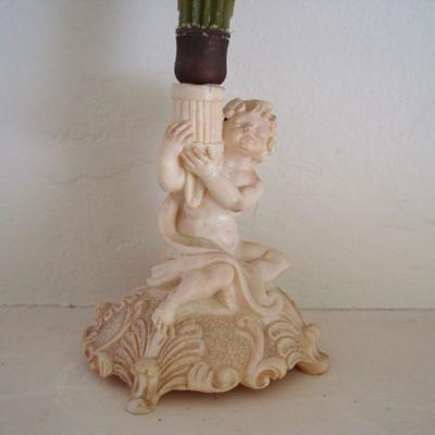 L128 - Framed Art Piece + 2 Candle Stick Holders