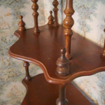 D104 - Antique Upright Wooden Shelf Unit 
