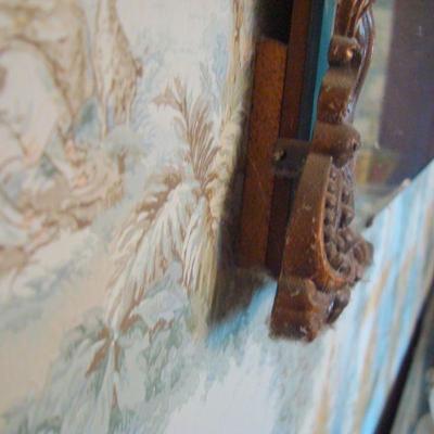 D107 - Large Entry Way Mirror with Ornate Corner Pieces