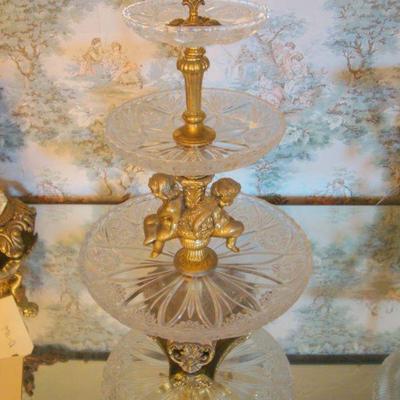 D110 - 3 Tier compote with Cherub Theme